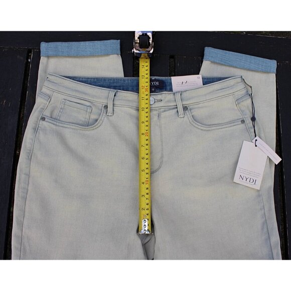 New w/Tags - sz 12 - NYDJ Margot Girlfriend Jeans in Equinox Wash, Reverse wash - Picture 9 of 13